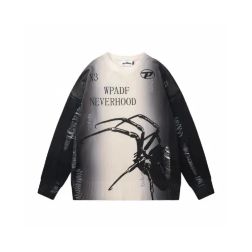 Casual Ripped Spider Sweater