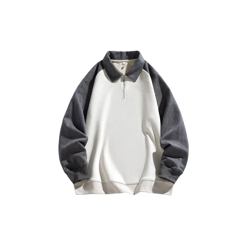 Casual Zipper Polyester Sweatshirt-6