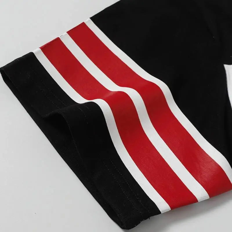 Retro Street Cotton Blended Fabric T Shirt Unisex-3
