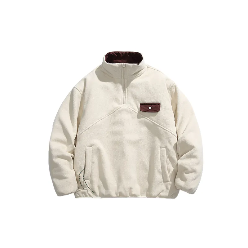 Street Zipper Polyester Sweatshirt-2