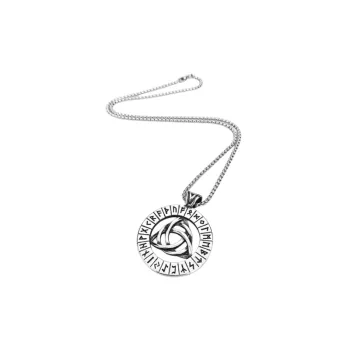 Viking Personality Circle Triangle Plating Pirate Titanium Stainless Steel Necklace
