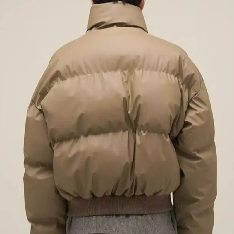 Basics Loose Zipper Down Jacket-1