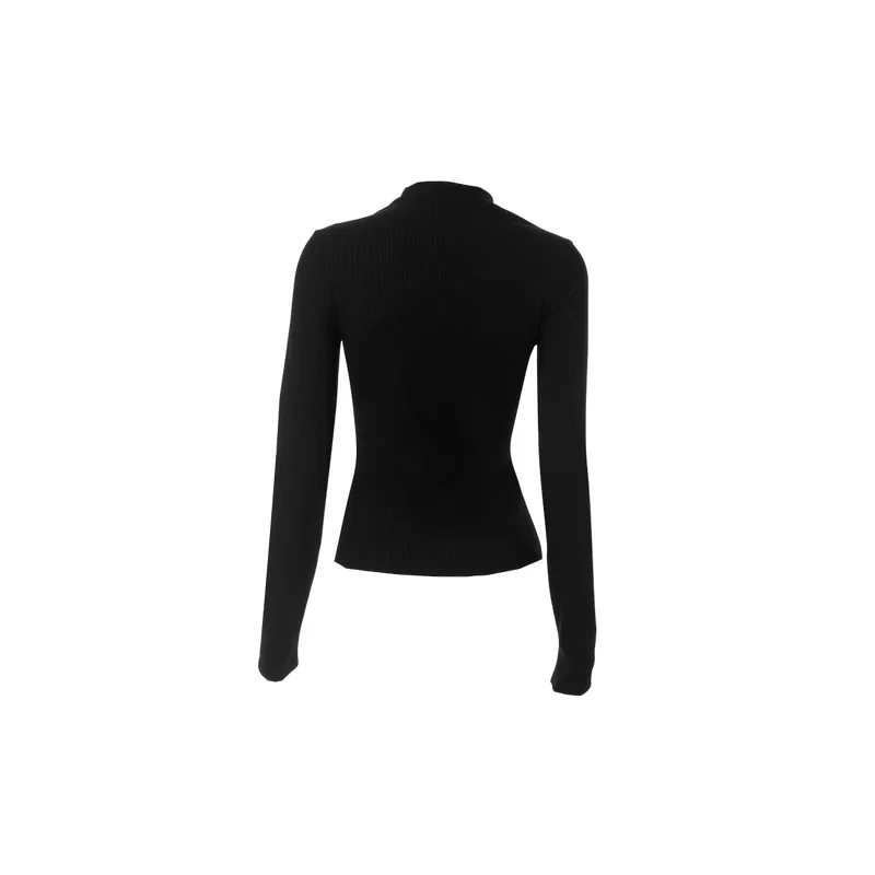 Fashionable Zipper T Shirt Women-1