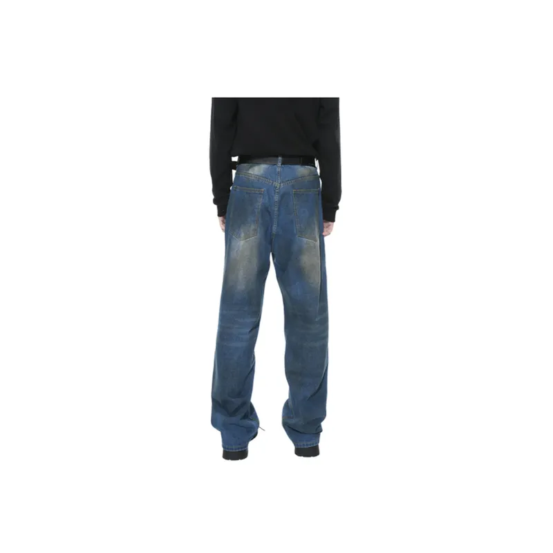 Retro Reverse Casual Distressed Jeans-2
