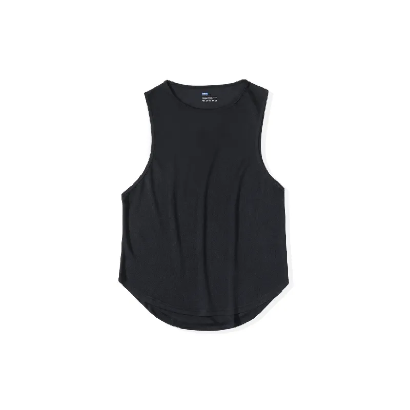 Sporty Loose Blended Synthetic Fabrics Vest-0