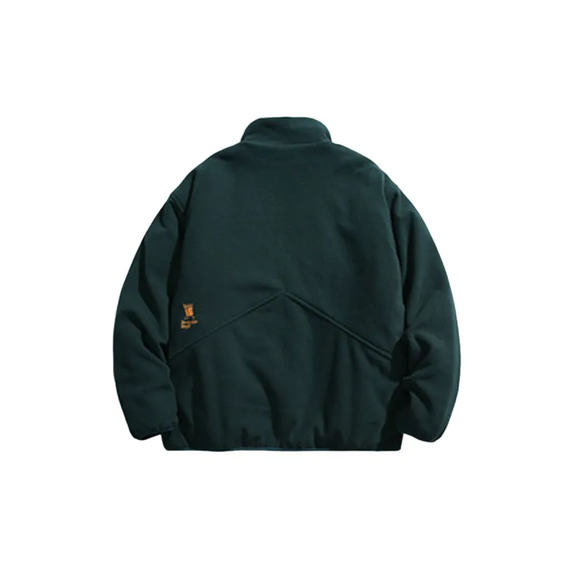 Street Zipper Polyester Sweatshirt-9