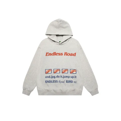 Maillard Front and Back Printed Hooded Fleece Sweater