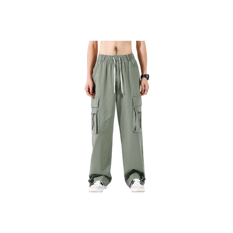 Simple Plain Cargo Pants-0