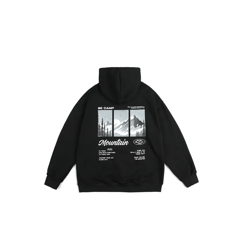Mountain Print Hoodie-5
