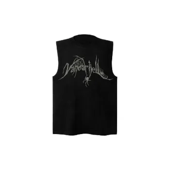 Casual Print Cotton Spider Vest