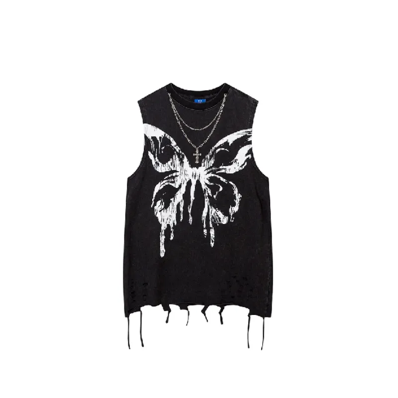 Retro Washed Cotton Vest-0