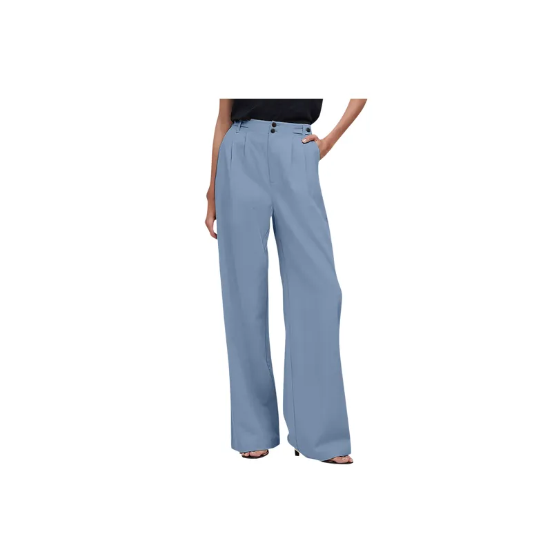 Casual Loose Polyester Suit Trousers Women-0