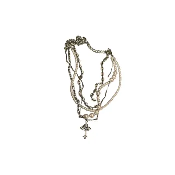Hip Hop Multi Layer Pearl Necklace