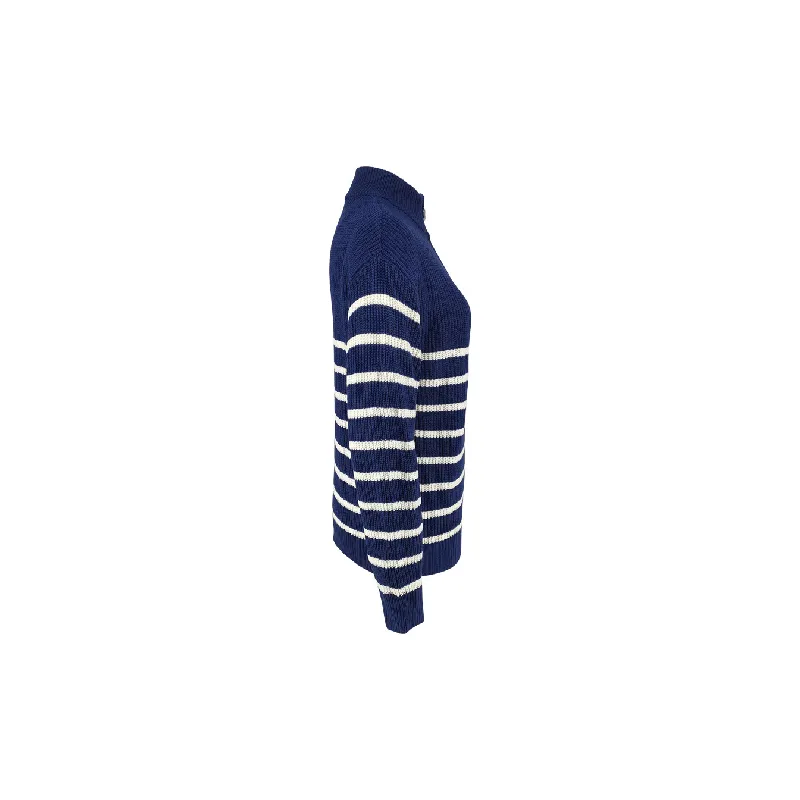 Fashionable Zipper Polyester Sweater Women-1