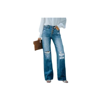 Fashionable Wide Leg Jeans Women