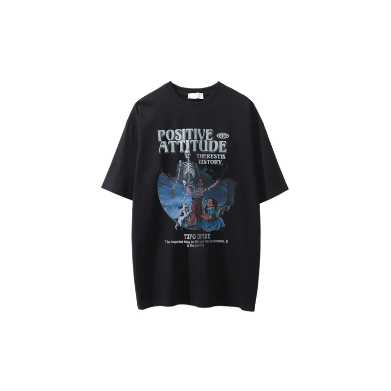 Loose Casual Cotton Blended Fabric T Shirt-4