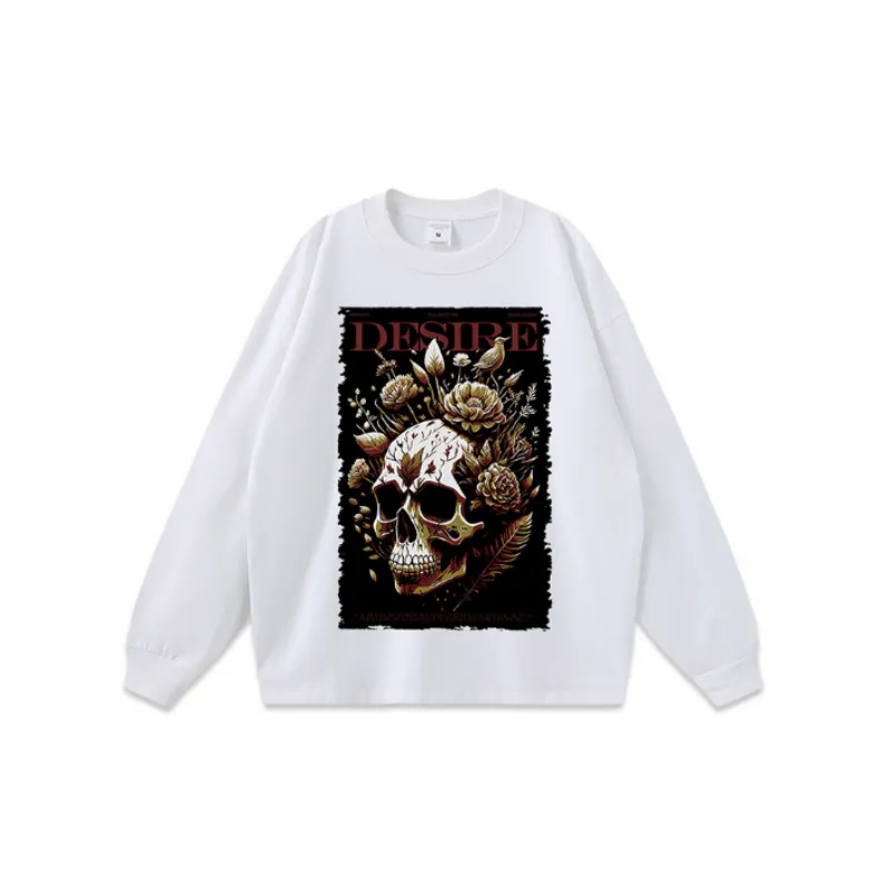 Retro Print Long SleeveT shirt-7