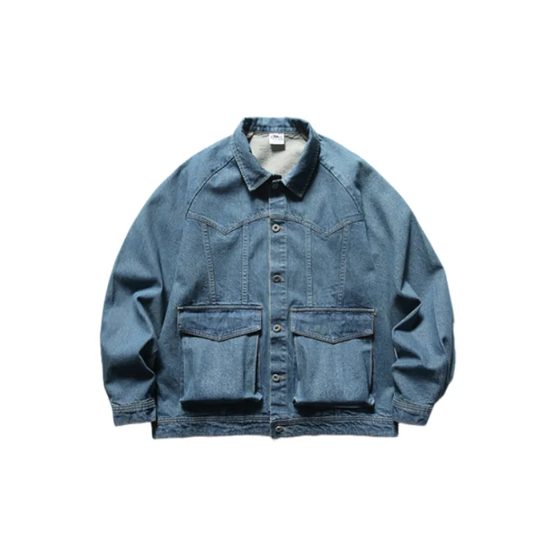 Fashion Washed Denim Jacket-0
