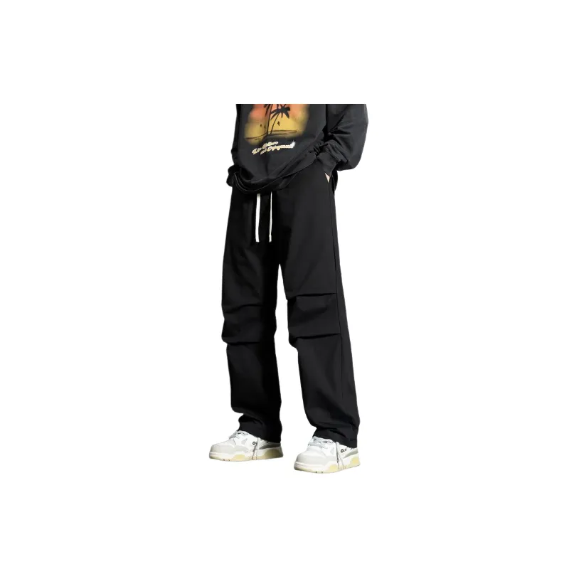 Simple Casual Blended Synthetic Fabrics Cargo Pants Unisex-1