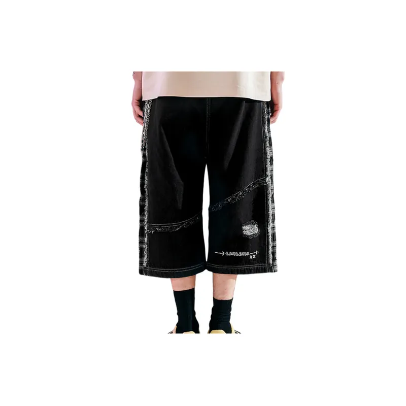 Trendy Stitching Denim Trousers-3
