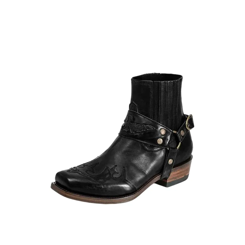 Retro Fashionable Mid Calf Boots-4
