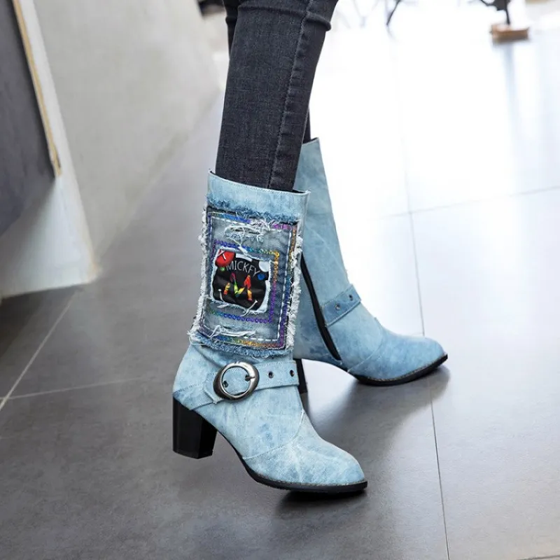 Fashionable Funky Ankle Boots-2