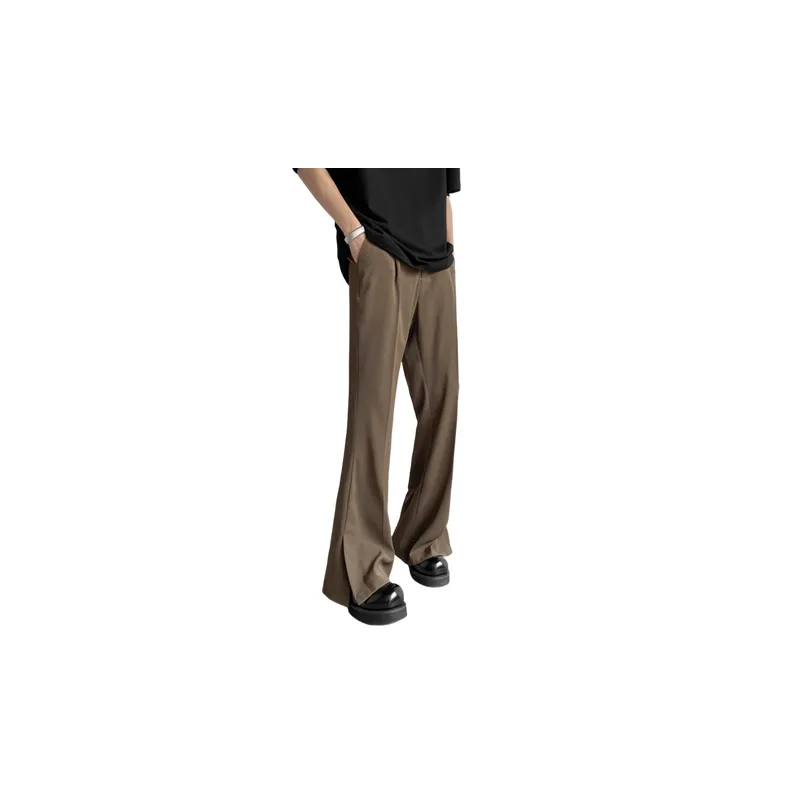 Fashionable Loose Straight Leg Suit Trousers-4