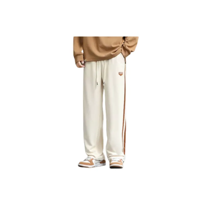 Loose Sporty Blended Synthetic Fabrics Casual Pants-0