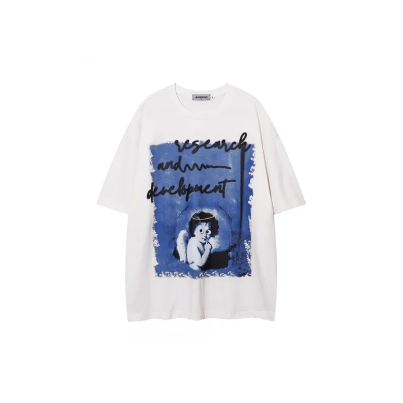 Printed Short Sleeve T shirt-0