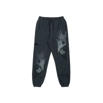 Retro Plus Velvet Elastic Toe Hole Knitted Pants