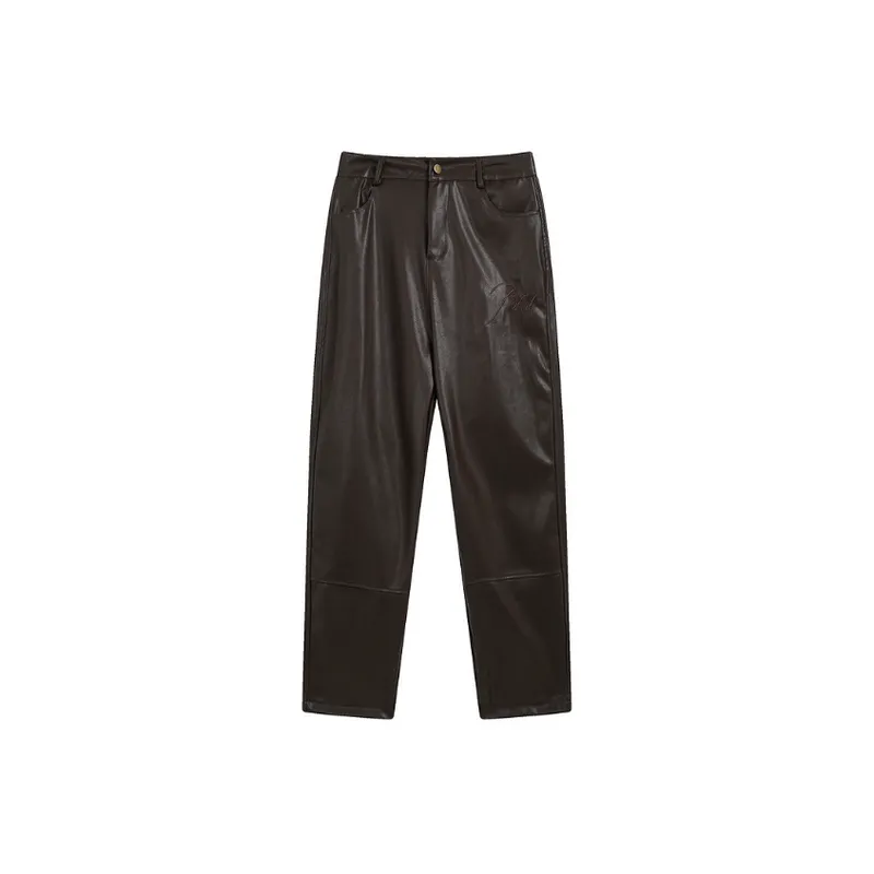 Casual Glamorous Leather Pants