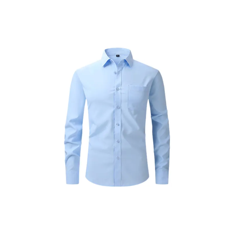 Simple Business Blended Synthetic Fabrics Shirt-2