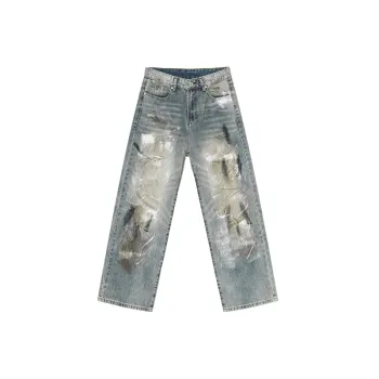 Distress Graffiti Jeans