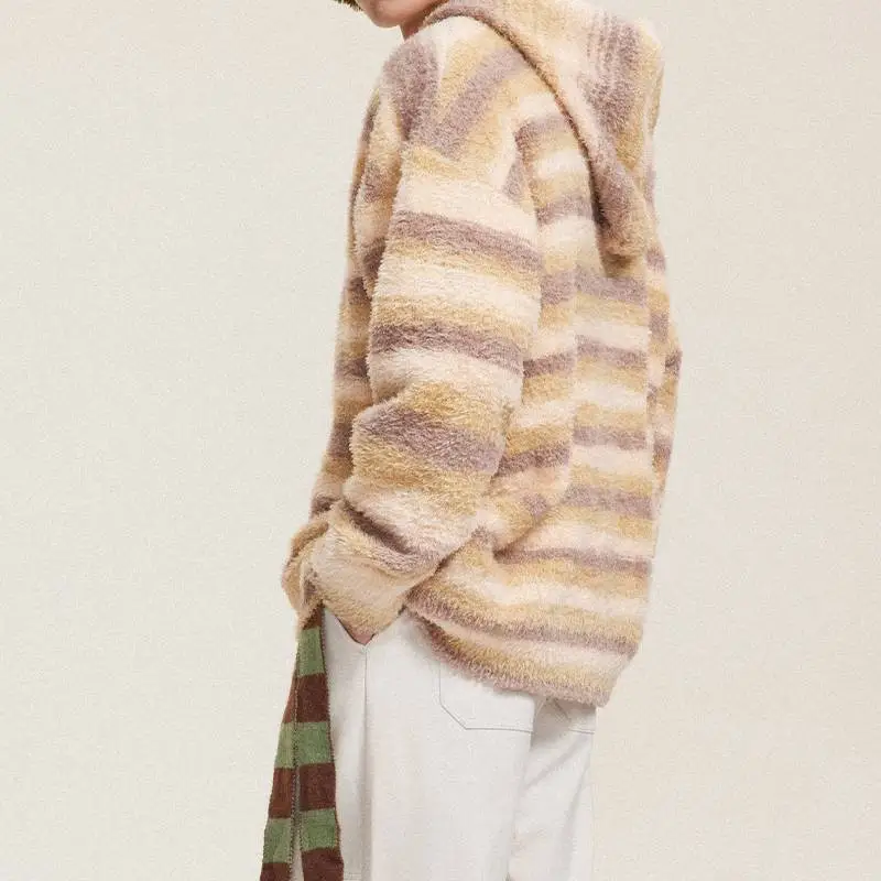 Basics Simple Blended Synthetic Fabrics Sweater-3