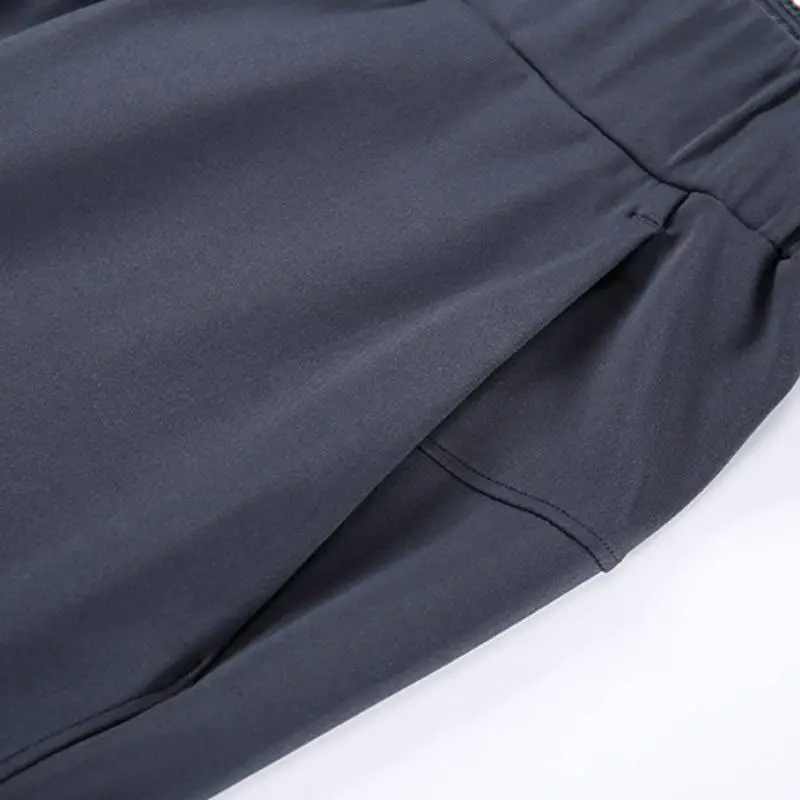 Loose Straight Leg Cotton Blended Fabric Sports Pants Women-9