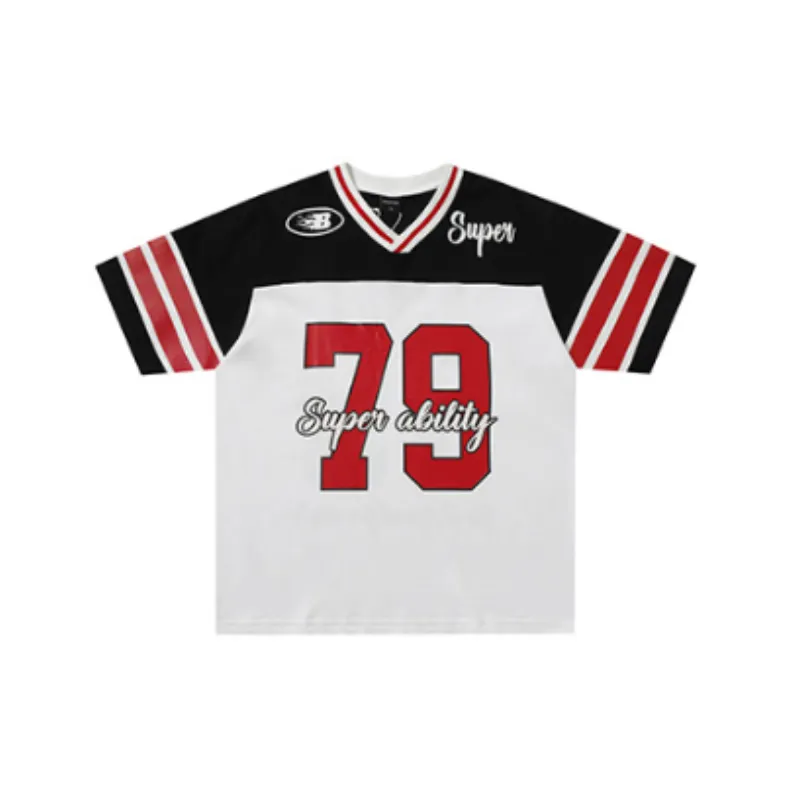 Retro Street Cotton Blended Fabric T Shirt Unisex-0