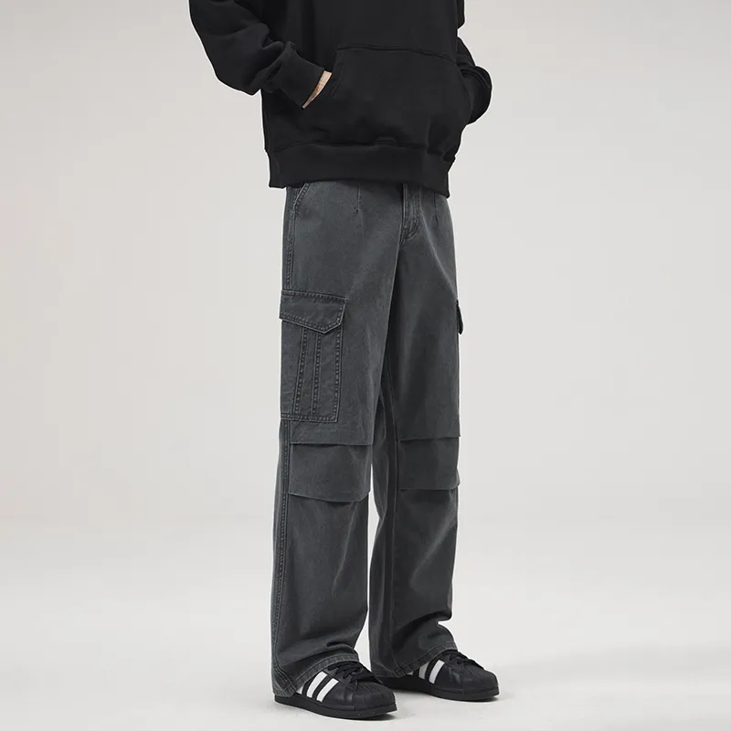 Casual Retro Cotton Cargo Pants-6