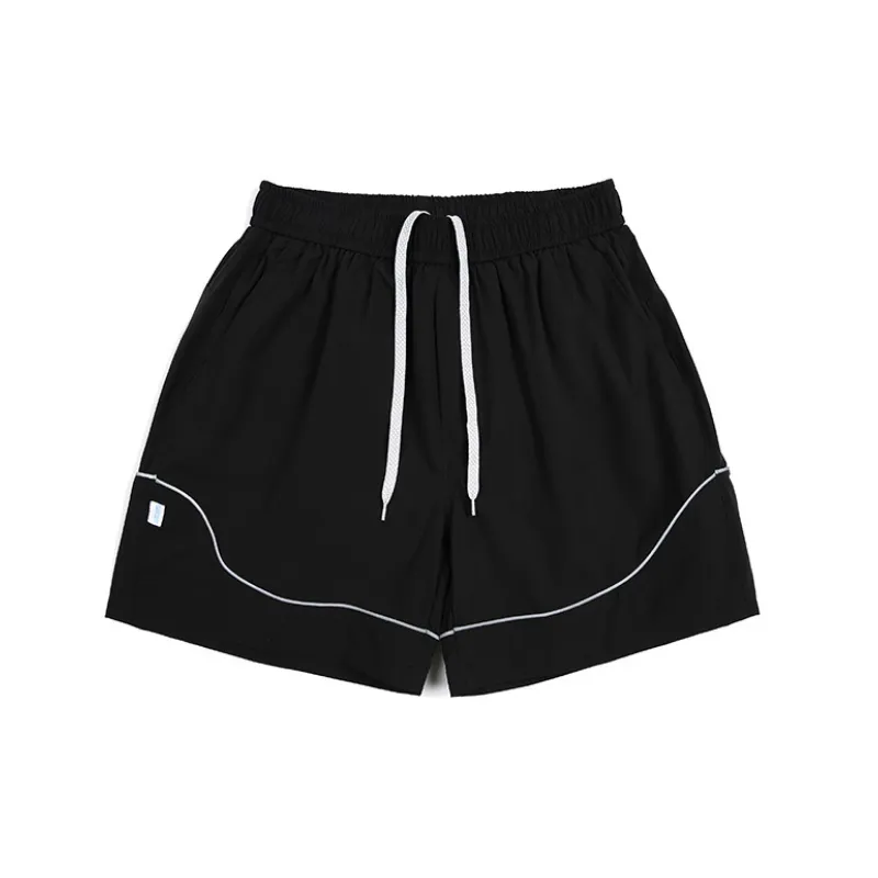 Simple Fashionable Blended Synthetic Fabrics Sports Shorts-0