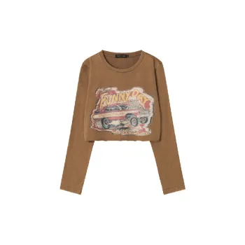 Fashionable All Over Print 100% Cotton T Shirt Women