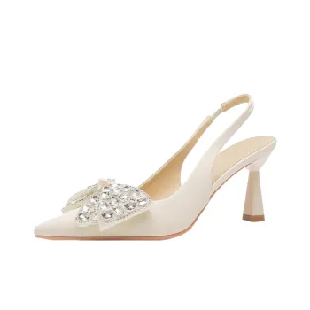 Rhinestone Bow Slide Sandals
