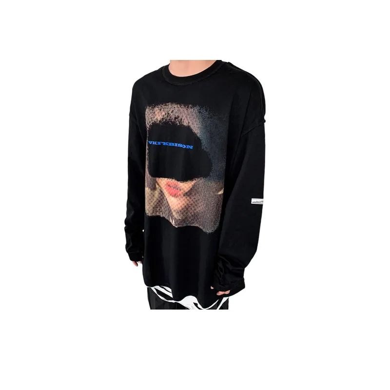 Dark Loose Wear Long Sleeve T shirt-3