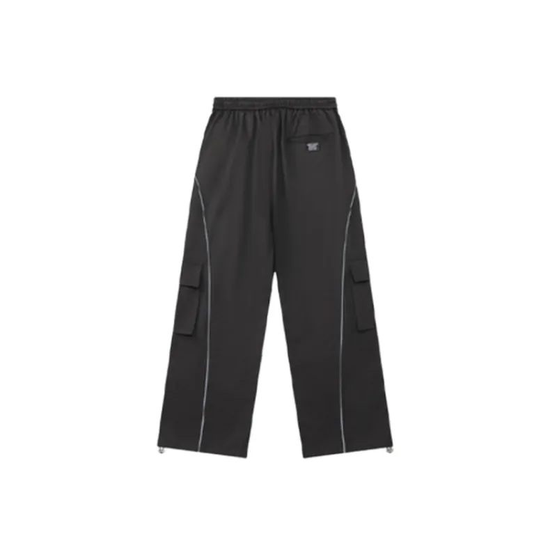 Thin Casual Pants Loose Lazy Drawstring Workwear Wide Leg Pants-1