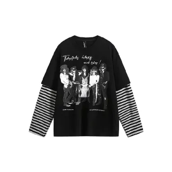 Fashion Loose Cotton Blended Fabric T Shirt