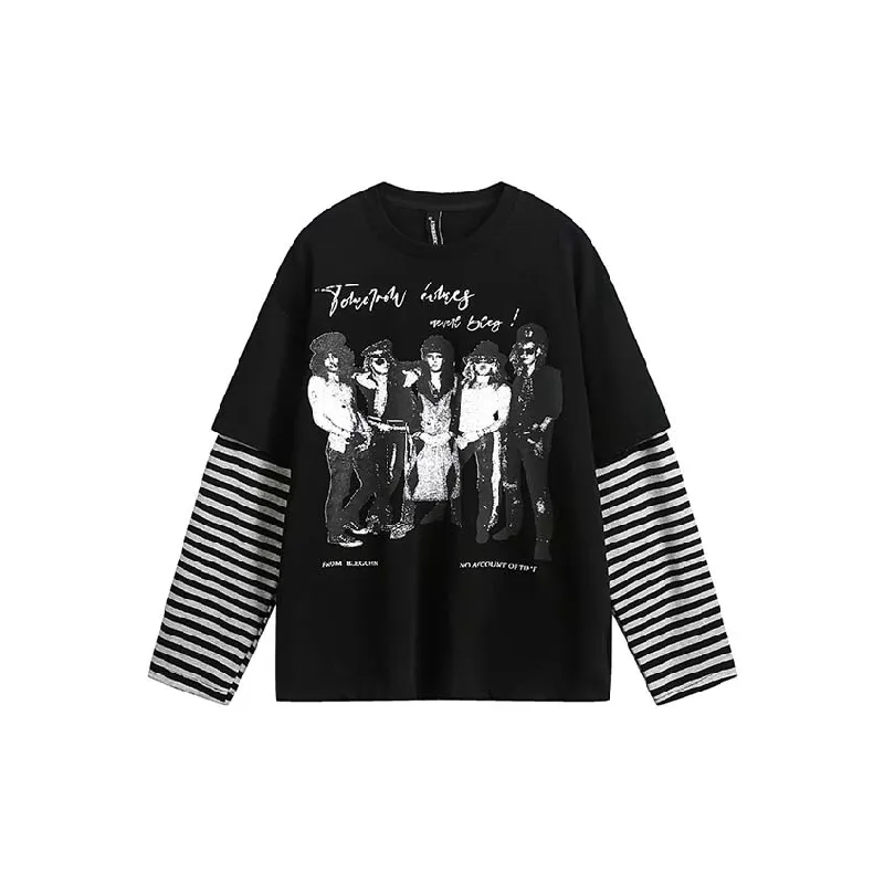 Fashion Loose Cotton Blended Fabric T Shirt-0