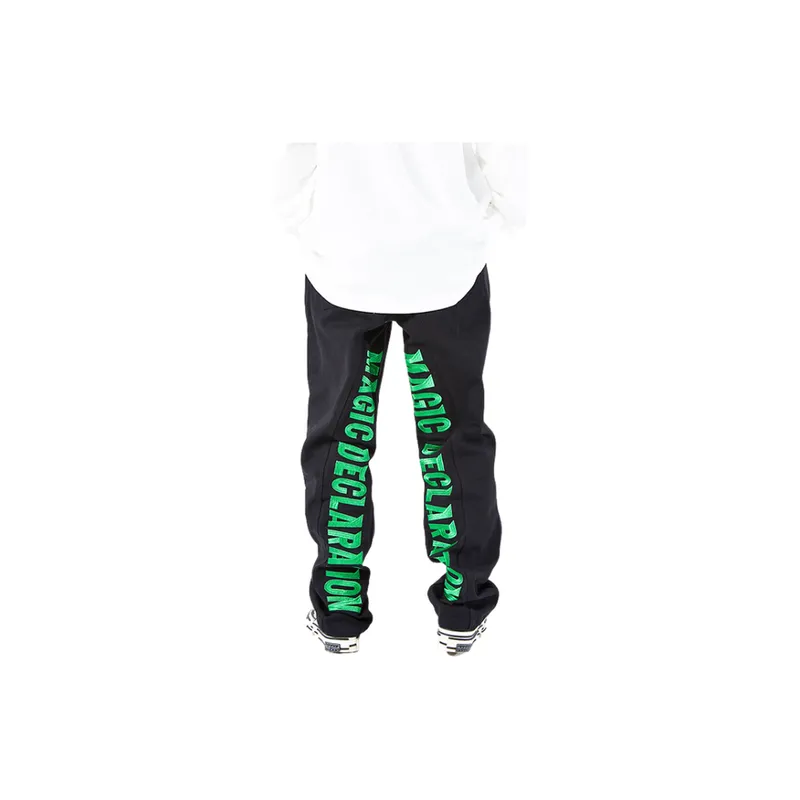 Fluorescent Casual Micro flares Trousers-3