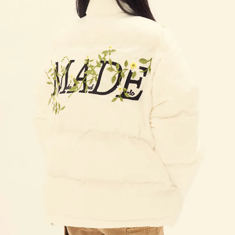 Fashionable Embroidery Polyester Quilted Jacket-7