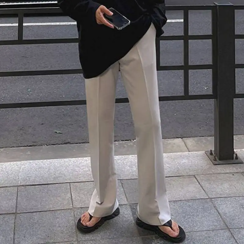 Casual Trendy Polyester Suit Trousers-7