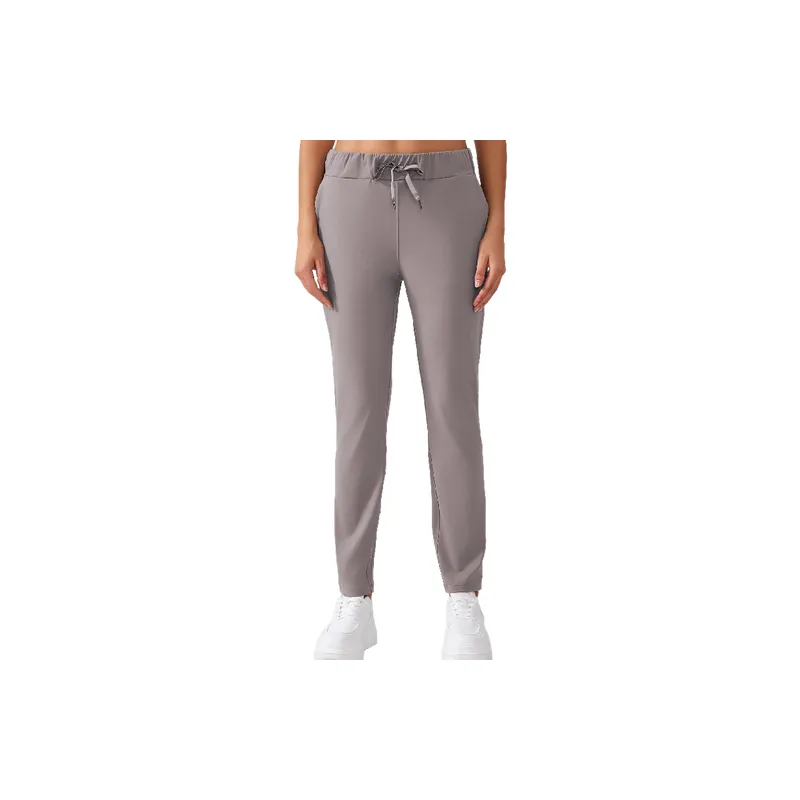 Loose Straight Leg Cotton Blended Fabric Sports Pants Women-2