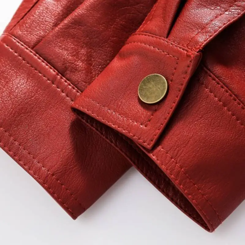 Cool Fashionable PU Leather Jacket-6