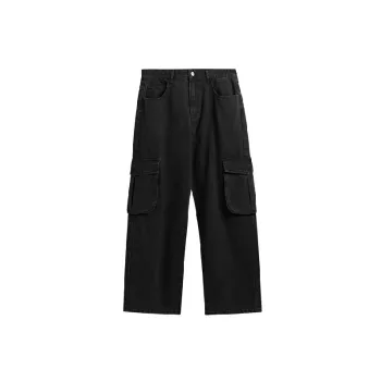 Fashionable Washed Straight Leg Jeans